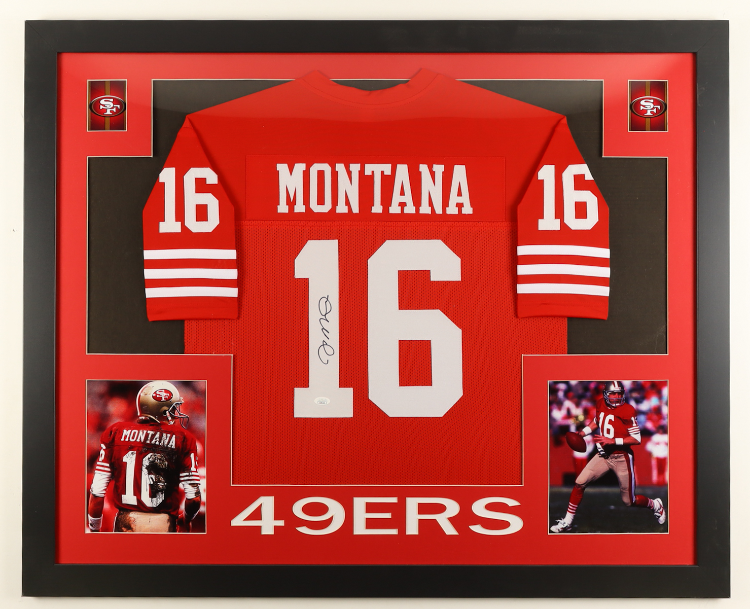 Joe Montana Signed Custom Framed Jersey Display (JSA) | Pristine Auction