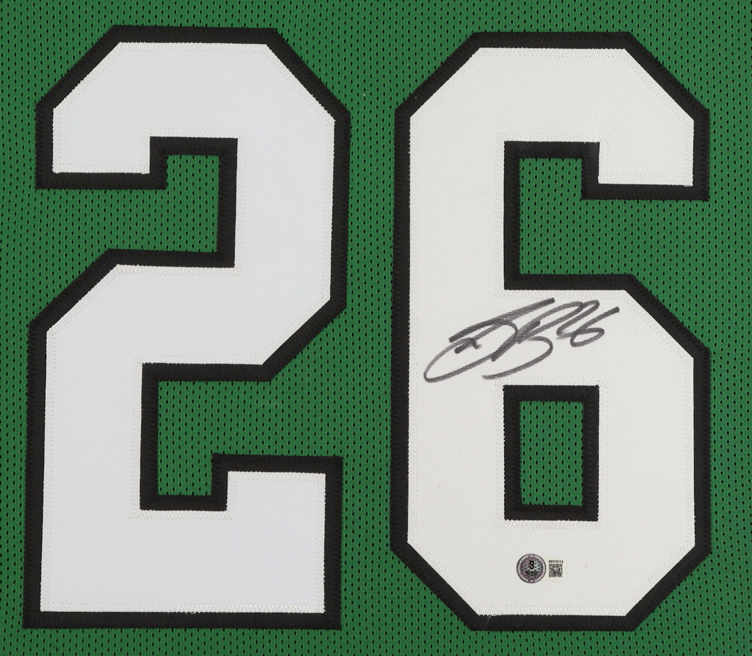 Saquon Barkley Signed Custom Framed Jersey Display (Beckett) | Pristine ...