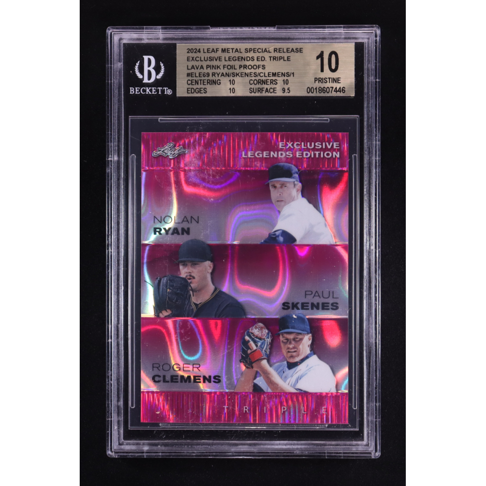 Nolan Ryan / Paul Skenes RC / Roger Clemens 2024 Leaf Metal Special ...