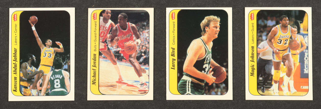 1986-87 Fleer Stickers Basketball Complete Set of (11) Cards with ...