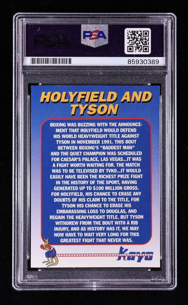 Signging Autographs Mike Tyson Signed Kayo Holyfield And Tyson Official Fight Card (PSA ...