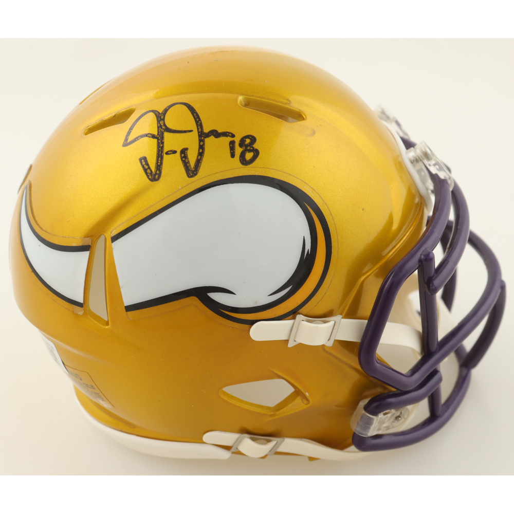 Justin Jefferson Signed Vikings Flash Alternate Speed Mini Helmet