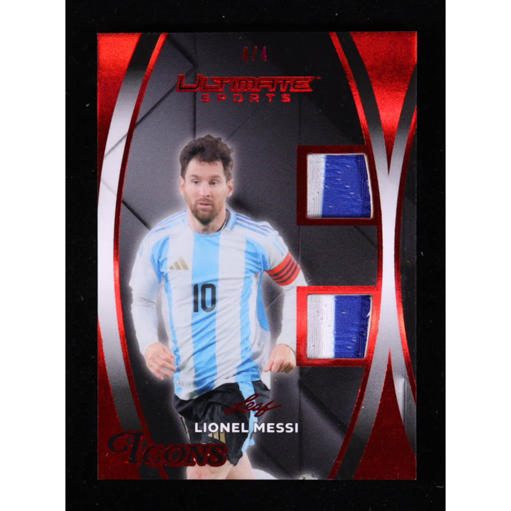 Lionel Messi 2026 Leaf Ultimate Sports Ultimate Icons Holo Red #UI-10 ...