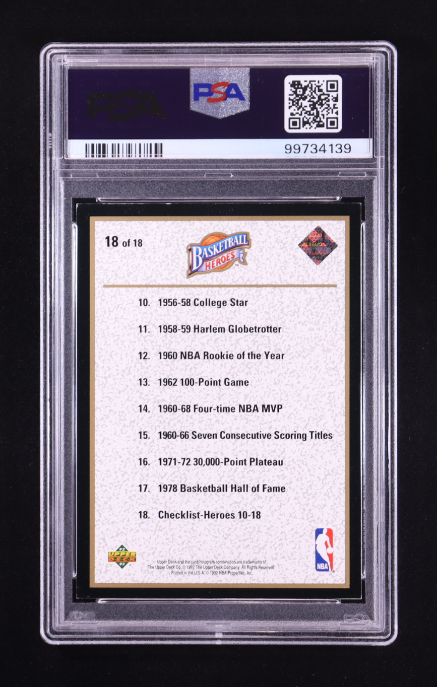 Signging Autographs Wilt Chamberlain Signed 1992 UD Heroes Basketball Heroes CL #18 (PSA ...