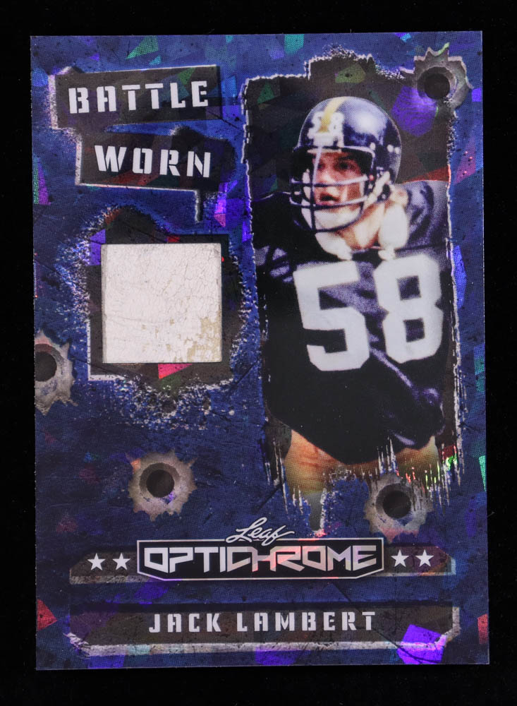 Jack Lambert 2026 Leaf Optichrome Battle Worn Jerseys Crystal Blue #BW ...