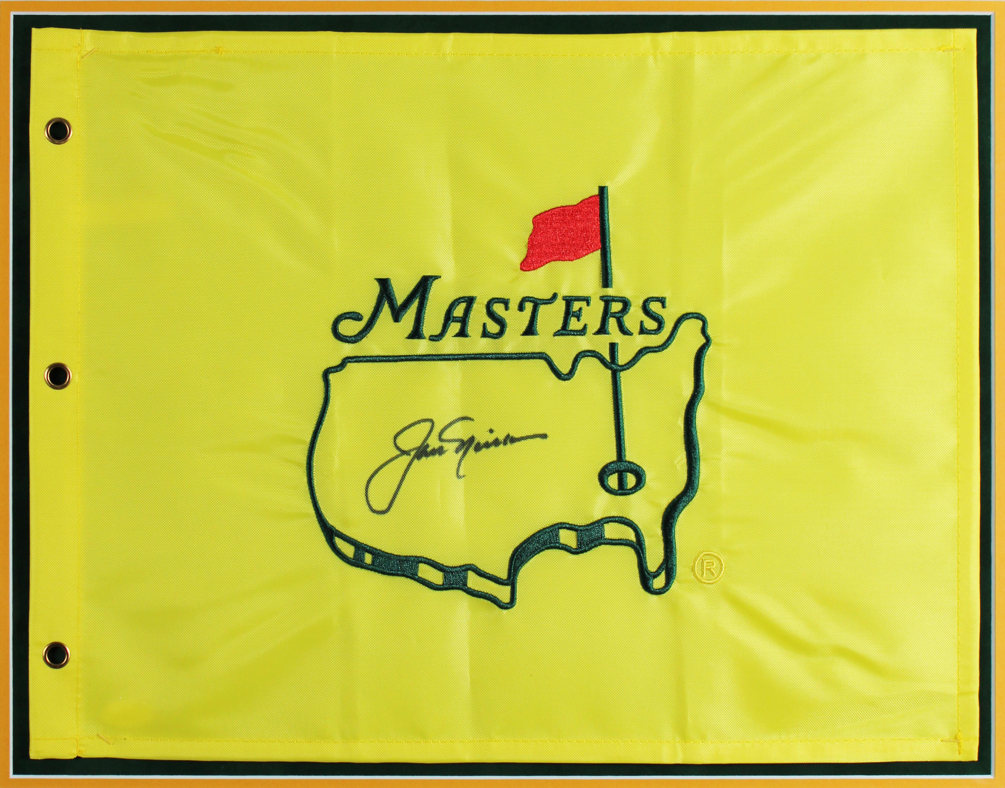 Postal Display Jack Nicklaus Signed Custom Framed Masters Pin Flag Display (JSA ...