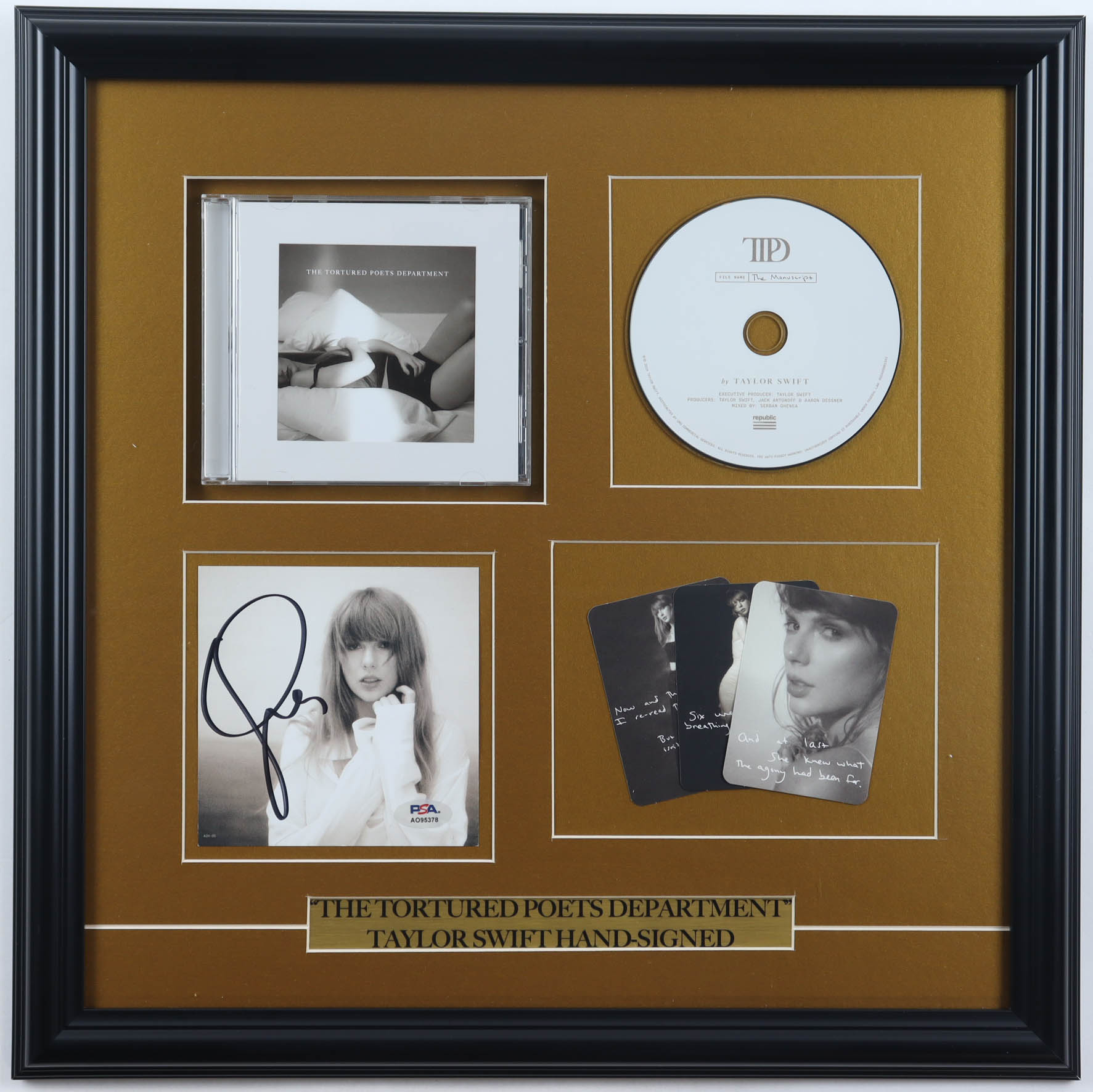Taylor Swift Signed Custom Framed 