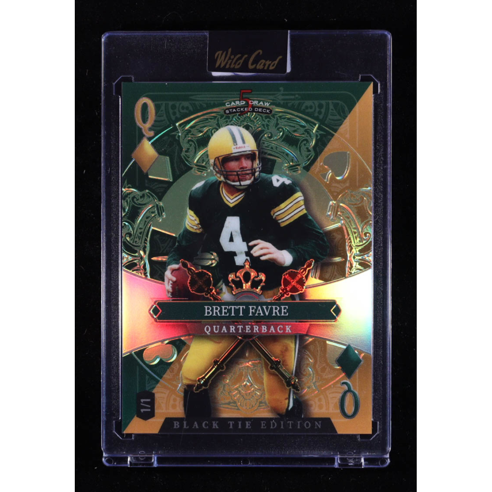 Brett Favre 2026 Wild Card 5 Card Draw Stacked Deck Black Tie Edition ...