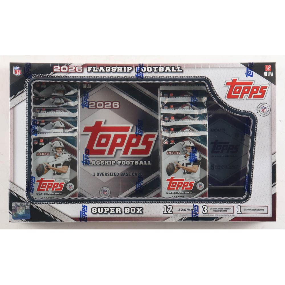 2026 Topps Football Flagship Super Box with (12) Packs | Pristine Auction