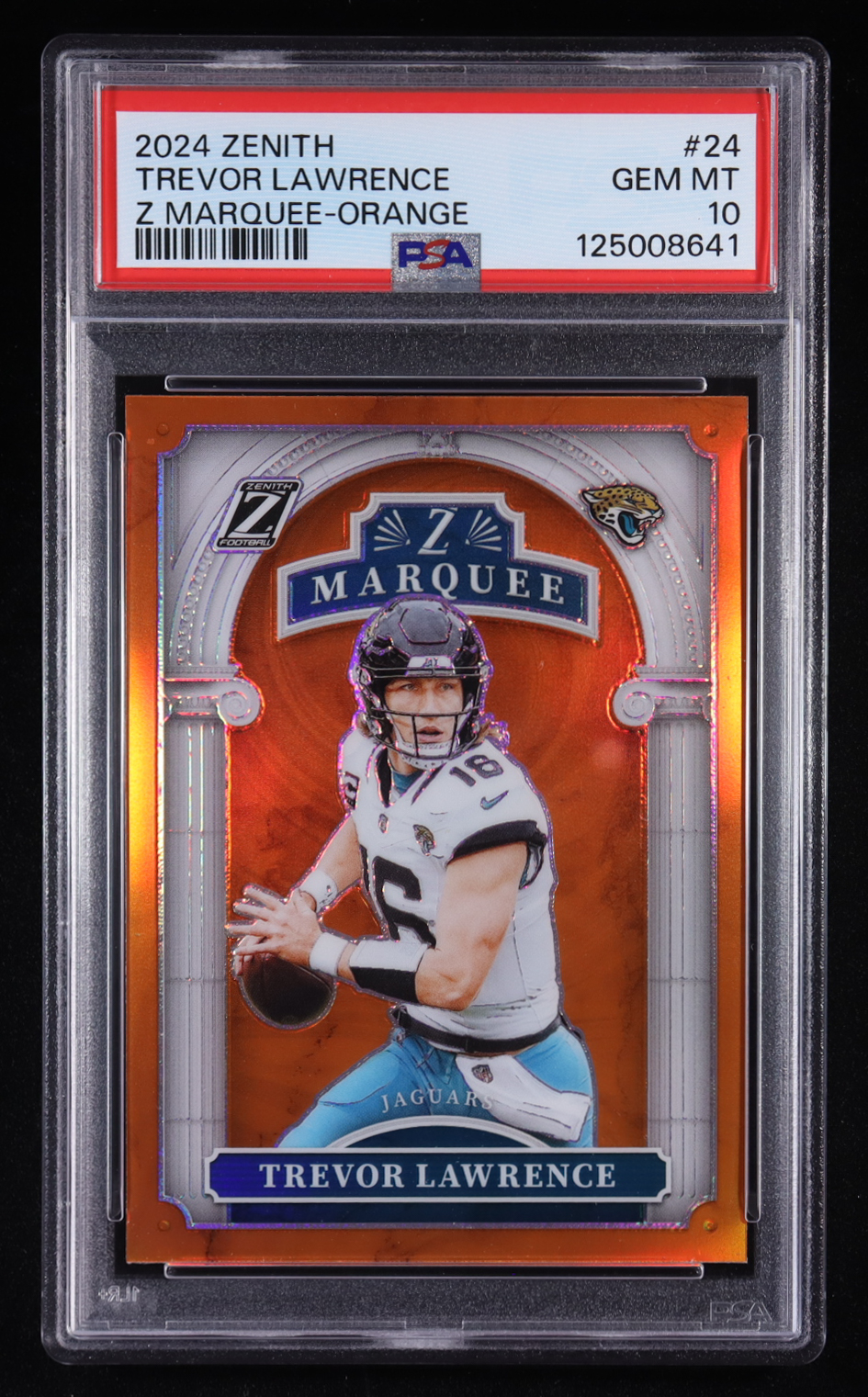 Trevor Lawrence 2024 Zenith Z Marquee Orange #24 (PSA 10