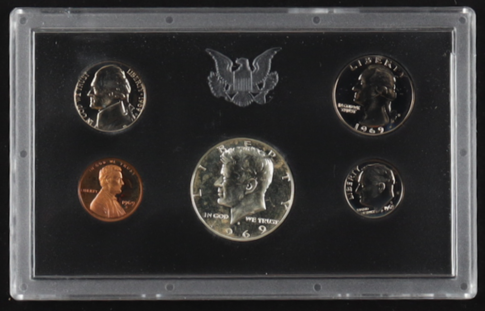 1969 United States Mint Proof Set of (5) Coins | Pristine Auction