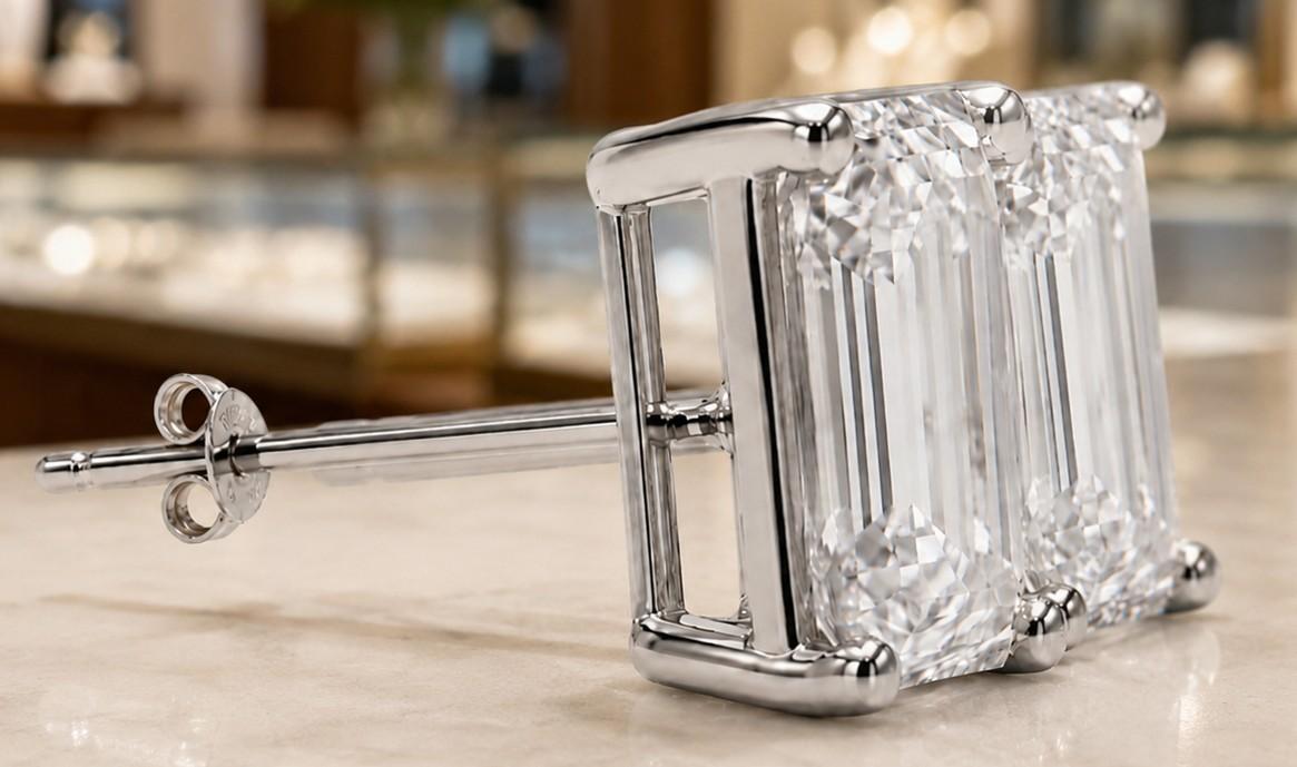 Multiple Stud Earing 3.20 Carats Lab Grown Diamond Stud Earrings | $5,000 Estimated Retail ...