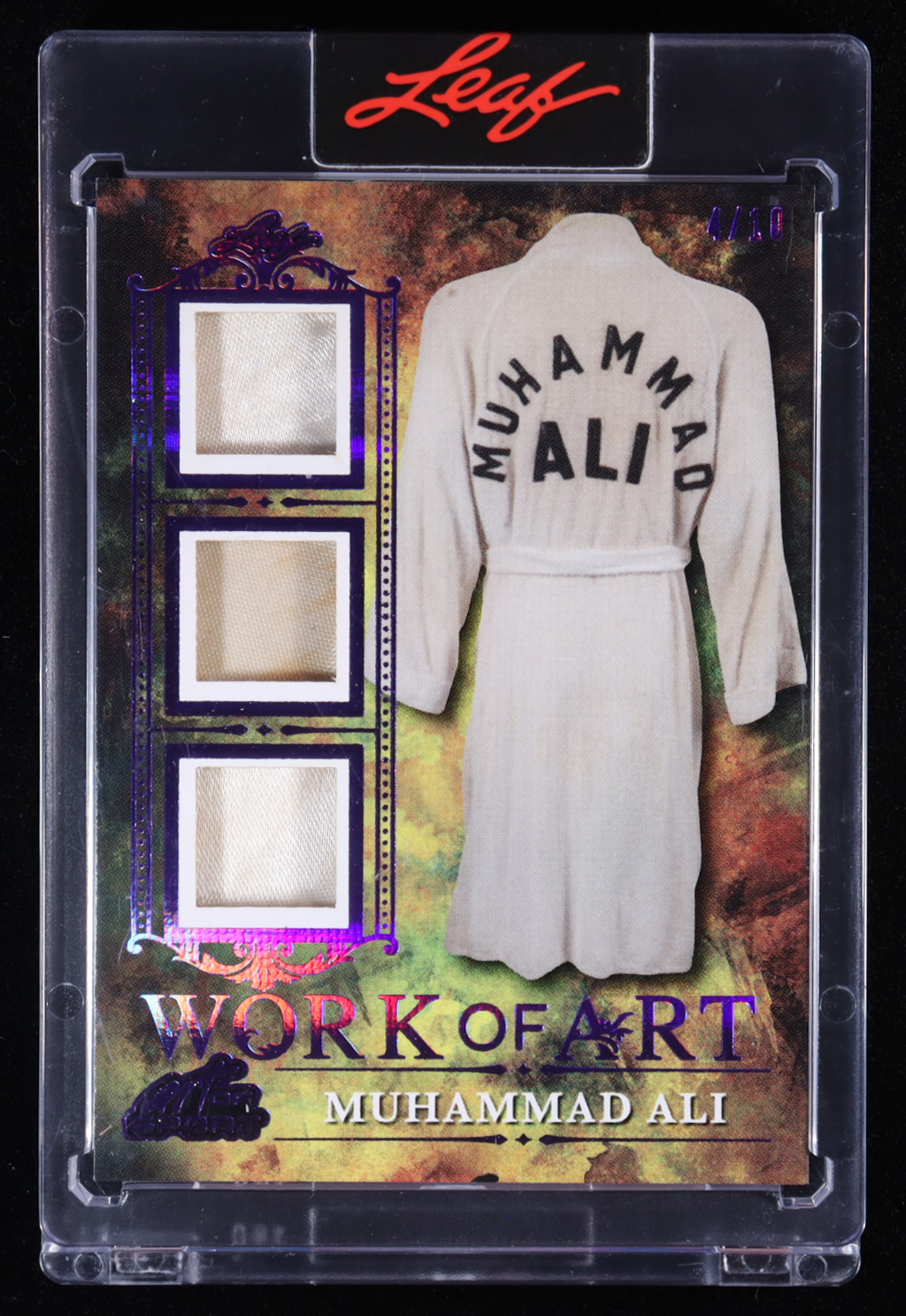 Muhamrd Ali Muhammad Ali 2026 Leaf Art of Sport Work of Art Purple #WA-25 #04/10 ...