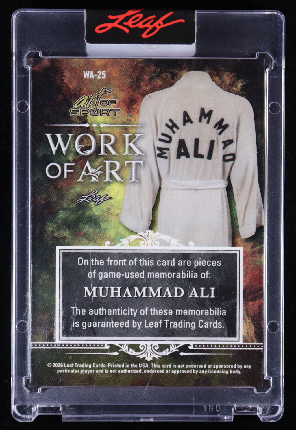 Muhamrd Ali Muhammad Ali 2026 Leaf Art of Sport Work of Art Purple #WA-25 #04/10 ...