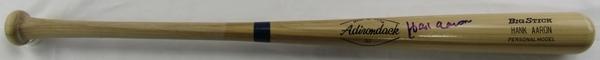Hank Aaron Signed Adirondack Big Stick Baseball Bat (PSA) | Pristine ...