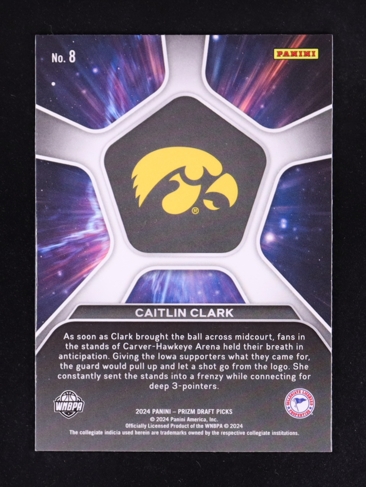 Deep Sace Caitlin Clark 2024 Panini Prizm Draft Picks Deep Space #8 RC | Pristine ...