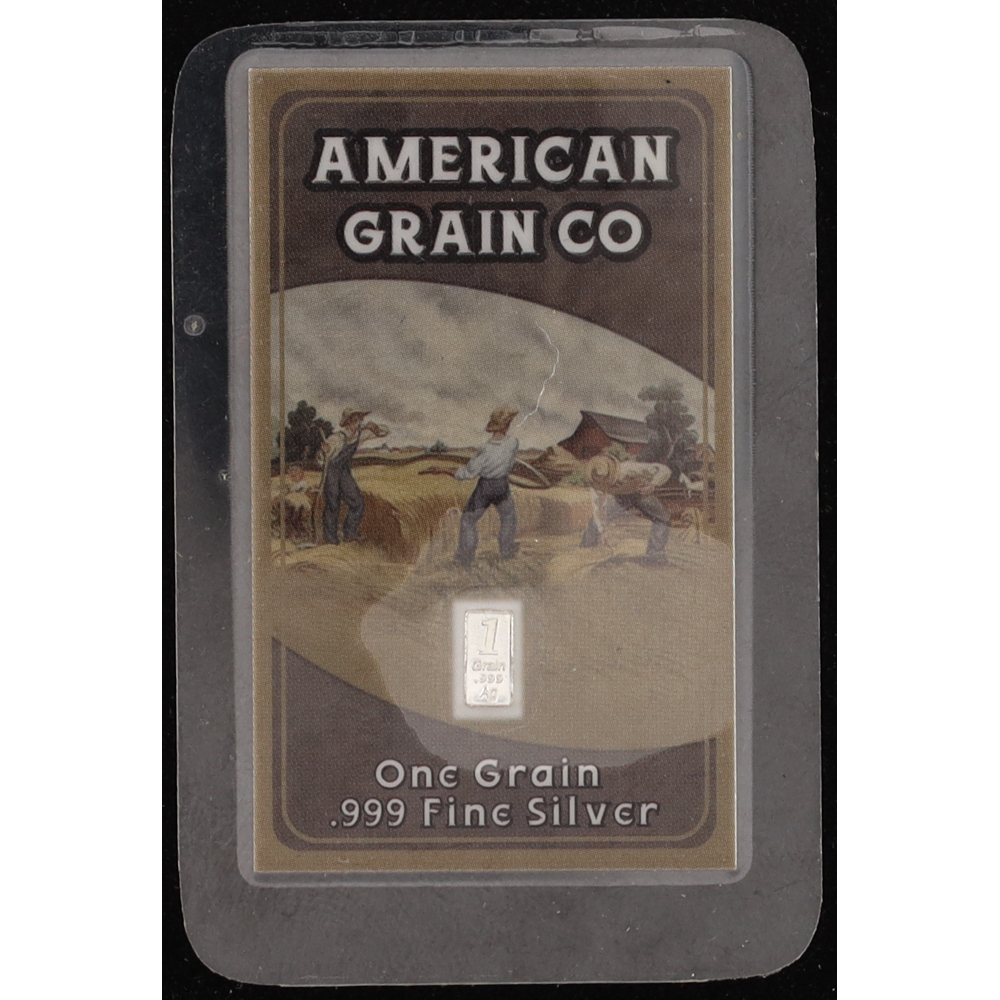 American Grain Co. 1 Grain .999 Fine Silver Bullion Bar | Pristine Auction