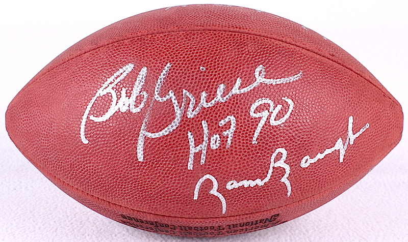 NFL Hall of Famers Signed Official NFL Game Ball with (5) Signatures including Johnny Unitas, Joe Montana, Sammy Baugh (PSA LOA) at PristineAuction.com NFL Hall of Famers Signed Official NFL Game Ball with (5) Signatures including Johnny Unitas, Joe Montana, Sammy Baugh (PSA LOA) at PristineAuction.com