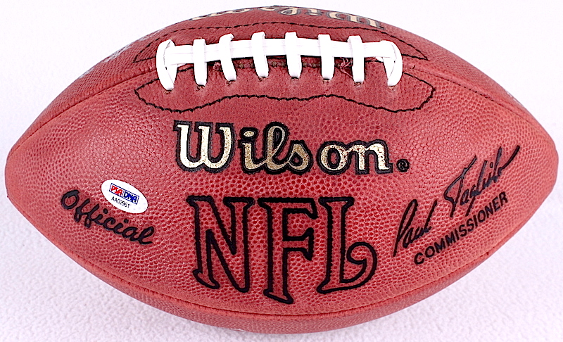 NFL Hall of Famers Signed Official NFL Game Ball with (5) Signatures including Johnny Unitas, Joe Montana, Sammy Baugh (PSA LOA) at PristineAuction.com NFL Hall of Famers Signed Official NFL Game Ball with (5) Signatures including Johnny Unitas, Joe Montana, Sammy Baugh (PSA LOA) at PristineAuction.com