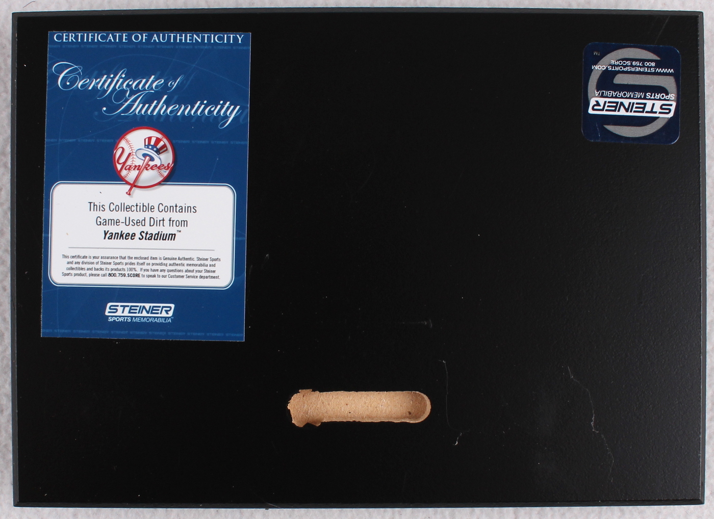 Derek Jeter Moments: 'The Farewell Speech' 8x10 Photo Plaque with Game-Used Yankee Stadium Dirt (Steiner COA & MLB Hologram) at PristineAuction.com Derek Jeter Moments: 'The Farewell Speech' 8x10 Photo Plaque with Game-Used Yankee Stadium Dirt (Steiner COA & MLB Hologram) at PristineAuction.com