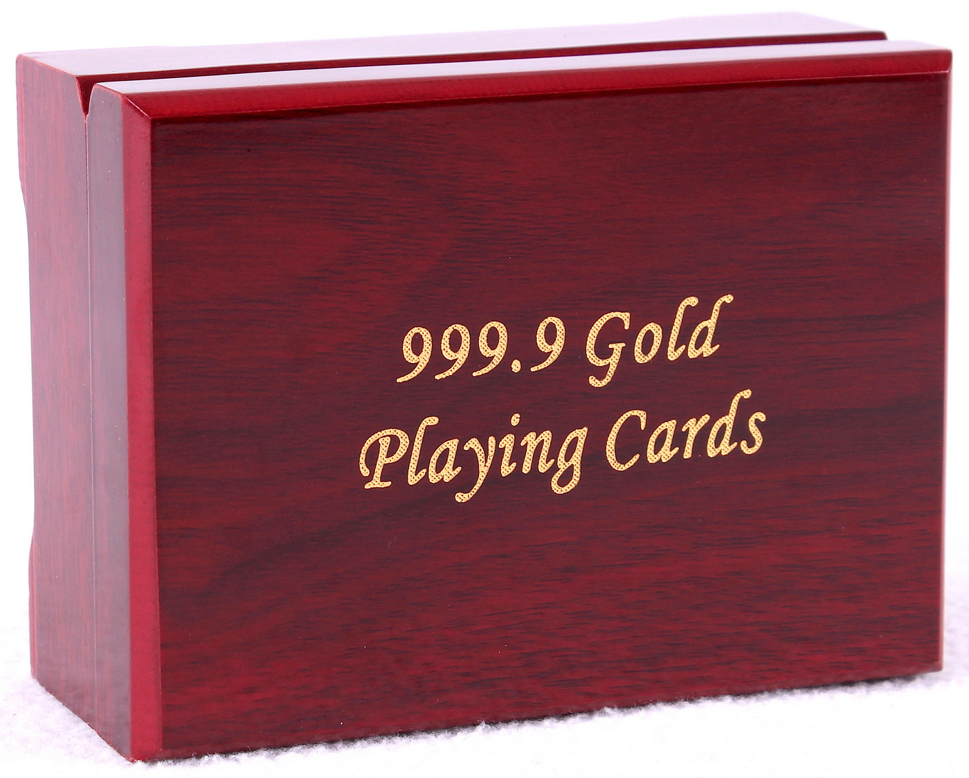 Complete Set of (52) Pure 24K 99.9% Gold Leafed Playing Cards with Wooden Display Box at PristineAuction.com Complete Set of (52) Pure 24K 99.9% Gold Leafed Playing Cards with Wooden Display Box at PristineAuction.com