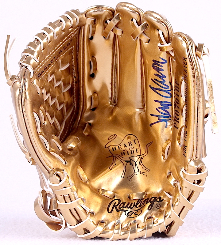 Hank Aaron Signed Rawlings Gold Glove Mini-Baseball Glove with Display Case (JSA COA) at PristineAuction.com Hank Aaron Signed Rawlings Gold Glove Mini-Baseball Glove with Display Case (JSA COA) at PristineAuction.com