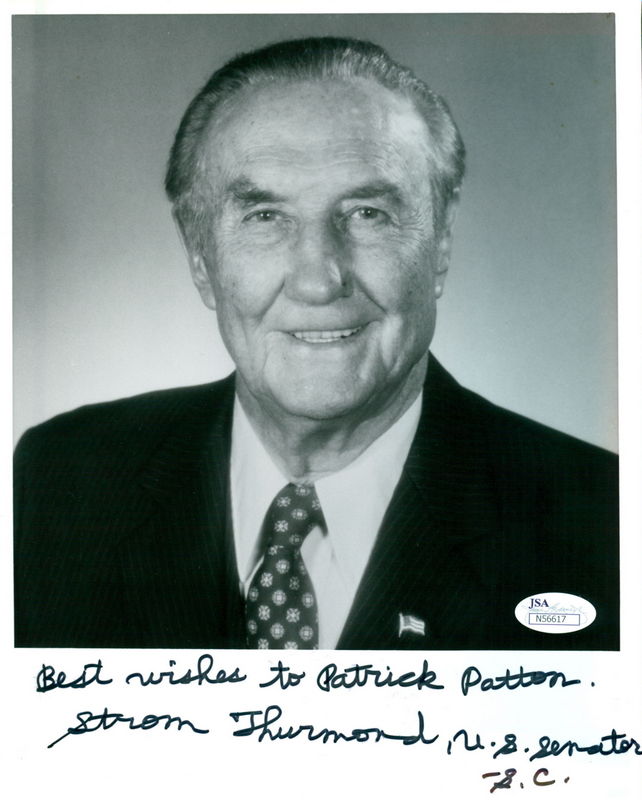 Strom Thurmond Signed 8x10 Photo Inscribed "Best Wishes" (JSA COA) at PristineAuction.com Strom Thurmond Signed 8x10 Photo Inscribed "Best Wishes" (JSA COA) at PristineAuction.com