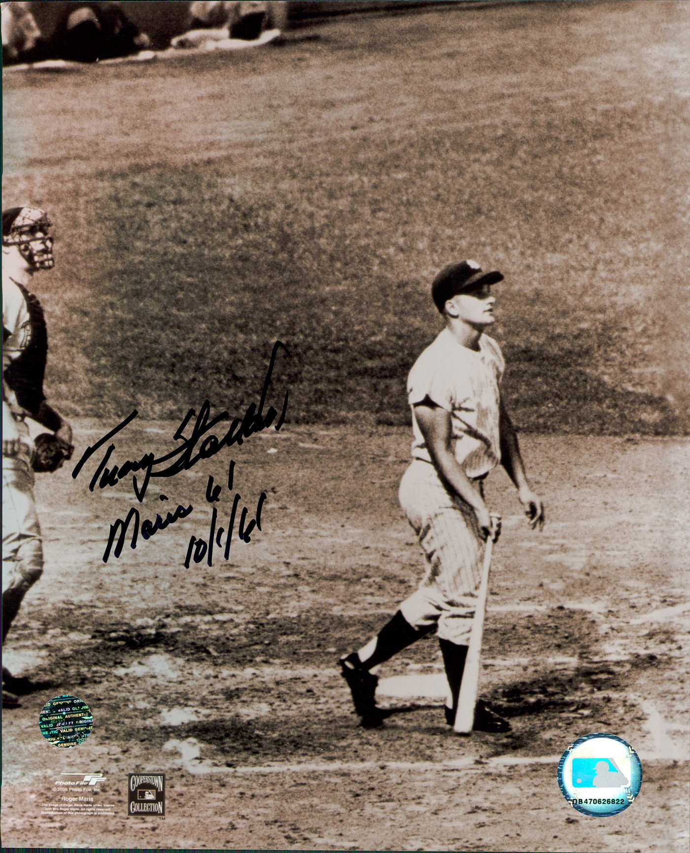 Tracy Stallard Signed "Roger Maris' 61st Home Run" 8x10 Photo Inscribed "Maris 61 10/1/61" (Legends COA) at PristineAuction.com Tracy Stallard Signed "Roger Maris' 61st Home Run" 8x10 Photo Inscribed "Maris 61 10/1/61" (Legends COA) at PristineAuction.com