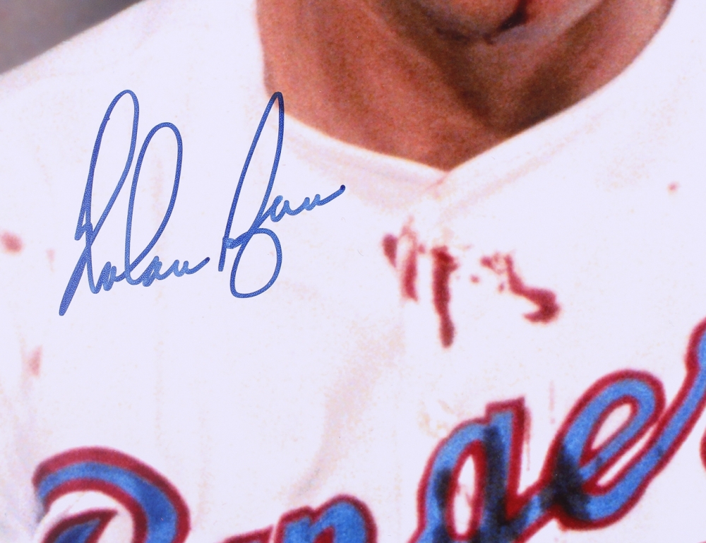 Nolan Ryan Signed Rangers Nolan Knows Bo 16x20 Photo Leaf COA Ryan 