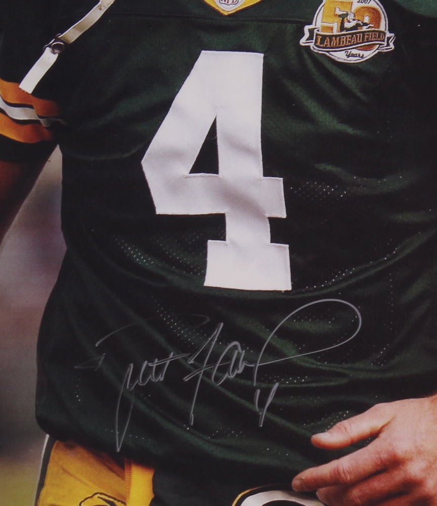 Brett Favre Signed Packers "The Kid" 22x30x2 Custom Framed Shadowbox Super Bowl XXXI Championship Ring Display (Favre COA) at PristineAuction.com Brett Favre Signed Packers "The Kid" 22x30x2 Custom Framed Shadowbox Super Bowl XXXI Championship Ring Display (Favre COA) at PristineAuction.com