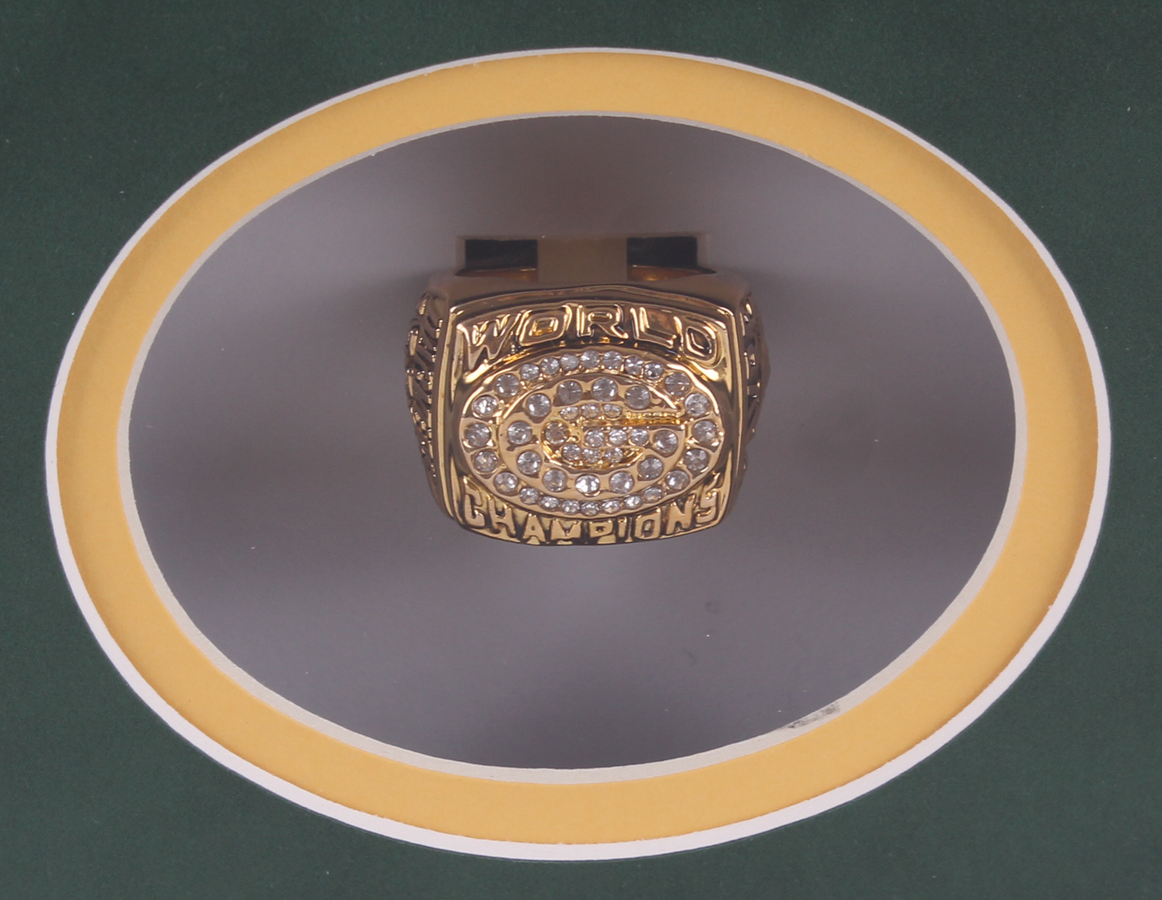 Brett Favre Signed Packers "The Kid" 22x30x2 Custom Framed Shadowbox Super Bowl XXXI Championship Ring Display (Favre COA) at PristineAuction.com Brett Favre Signed Packers "The Kid" 22x30x2 Custom Framed Shadowbox Super Bowl XXXI Championship Ring Display (Favre COA) at PristineAuction.com
