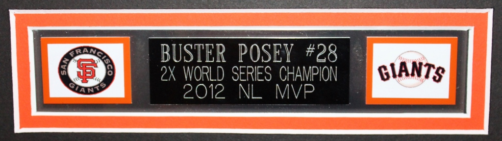 Buster Posey Signed Giants 35" x 43" Custom Framed Jersey (LOJO COA) at PristineAuction.com Buster Posey Signed Giants 35" x 43" Custom Framed Jersey (LOJO COA) at PristineAuction.com