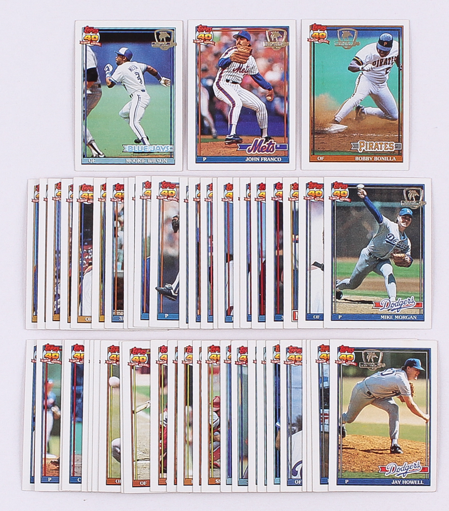 Lot of (51) 1991 Topps Desert Shield Baseball Cards with #750 Bobby Bonilla, #510 John Franco, #727 Mookie Wilson at PristineAuction.com Lot of (51) 1991 Topps Desert Shield Baseball Cards with #750 Bobby Bonilla, #510 John Franco, #727 Mookie Wilson at PristineAuction.com