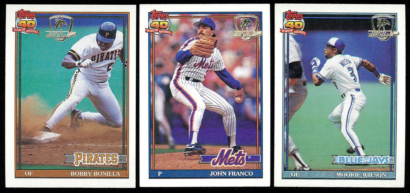 Lot of (51) 1991 Topps Desert Shield Baseball Cards with #750 Bobby Bonilla, #510 John Franco, #727 Mookie Wilson at PristineAuction.com Lot of (51) 1991 Topps Desert Shield Baseball Cards with #750 Bobby Bonilla, #510 John Franco, #727 Mookie Wilson at PristineAuction.com