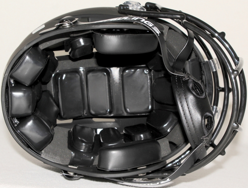 Dallas Cowboys Custom Full-Size Matte Black Authentic Pro-Line Helmet with Chrome Decals at PristineAuction.com Dallas Cowboys Custom Full-Size Matte Black Authentic Pro-Line Helmet with Chrome Decals at PristineAuction.com