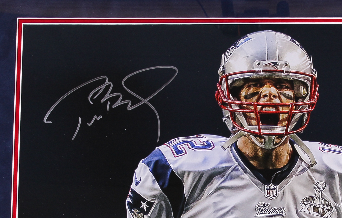 Tom Brady Signed Patriots 35x48 Custom Framed Super Bowl Ticket Display (Steiner COA & TriStar) at PristineAuction.com Tom Brady Signed Patriots 35x48 Custom Framed Super Bowl Ticket Display (Steiner COA & TriStar) at PristineAuction.com