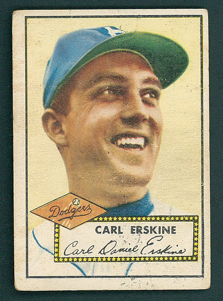 Carl Erskine 1952 Topps #250 at PristineAuction.com Carl Erskine 1952 Topps #250 at PristineAuction.com