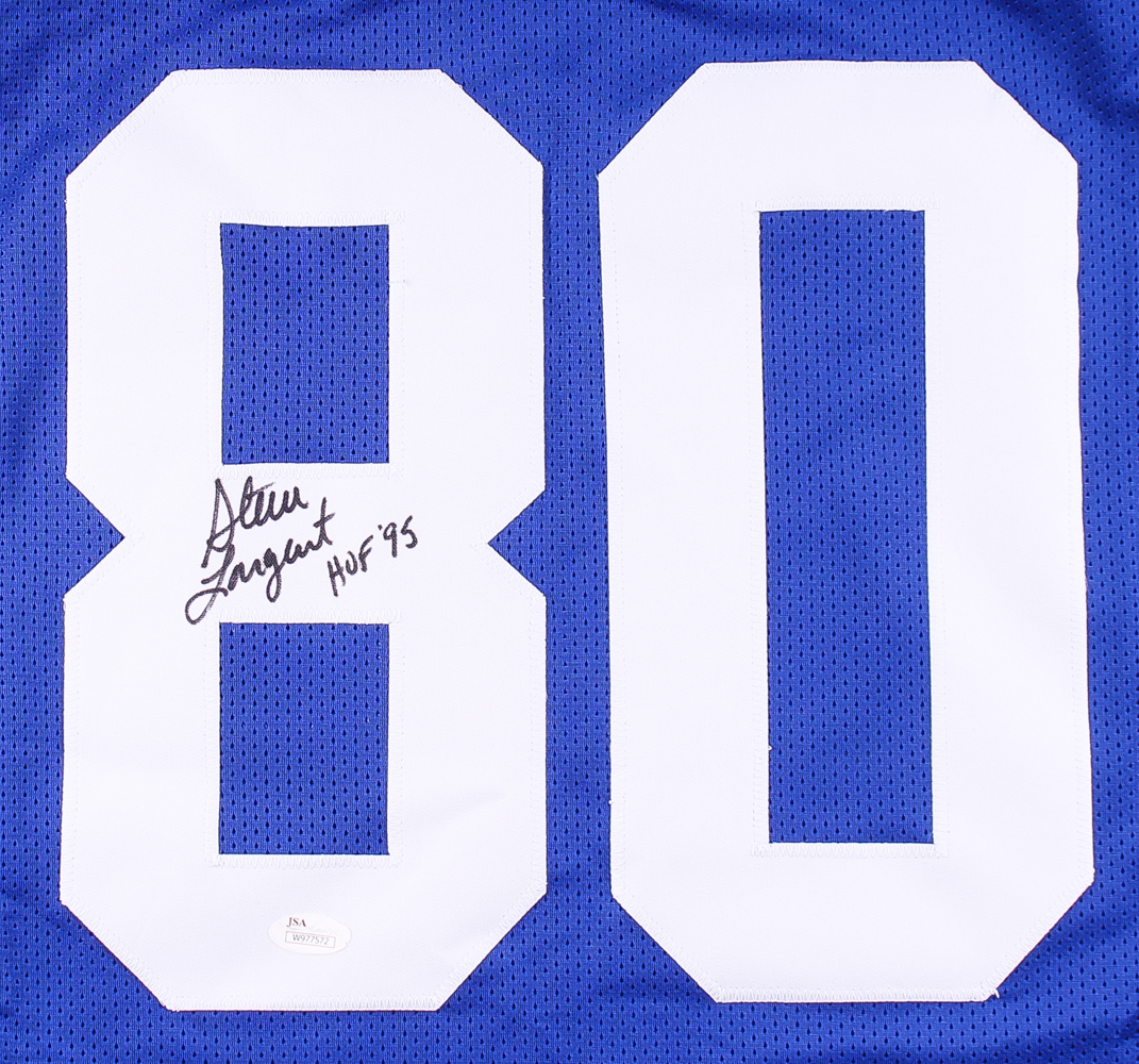 Steve Largent Signed Jersey Inscribed "HOF 95" (JSA COA) at PristineAuction.com Steve Largent Signed Jersey Inscribed "HOF 95" (JSA COA) at PristineAuction.com