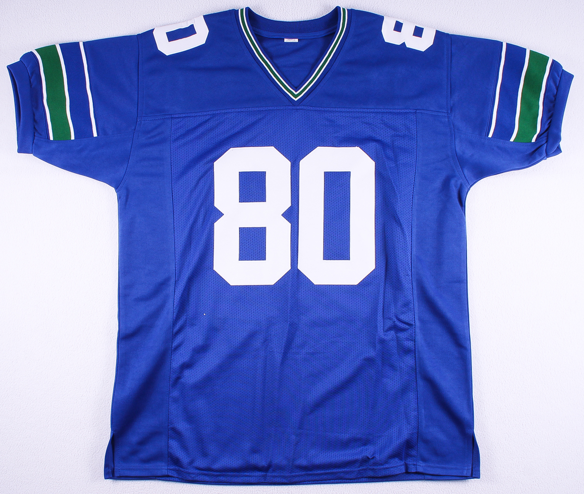 Steve Largent Signed Jersey Inscribed "HOF 95" (JSA COA) at PristineAuction.com Steve Largent Signed Jersey Inscribed "HOF 95" (JSA COA) at PristineAuction.com