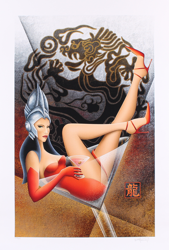 Mike Kungl "Shaken and Stirred" Signed Limited Edition Suite of Four 23.5" x 35" Mixed Media Lithographs with Silkscreen on Museum Quality Deckle-Edge Paper #205/375 at PristineAuction.com Mike Kungl "Shaken and Stirred" Signed Limited Edition Suite of Four 23.5" x 35" Mixed Media Lithographs with Silkscreen on Museum Quality Deckle-Edge Paper #205/375 at PristineAuction.com