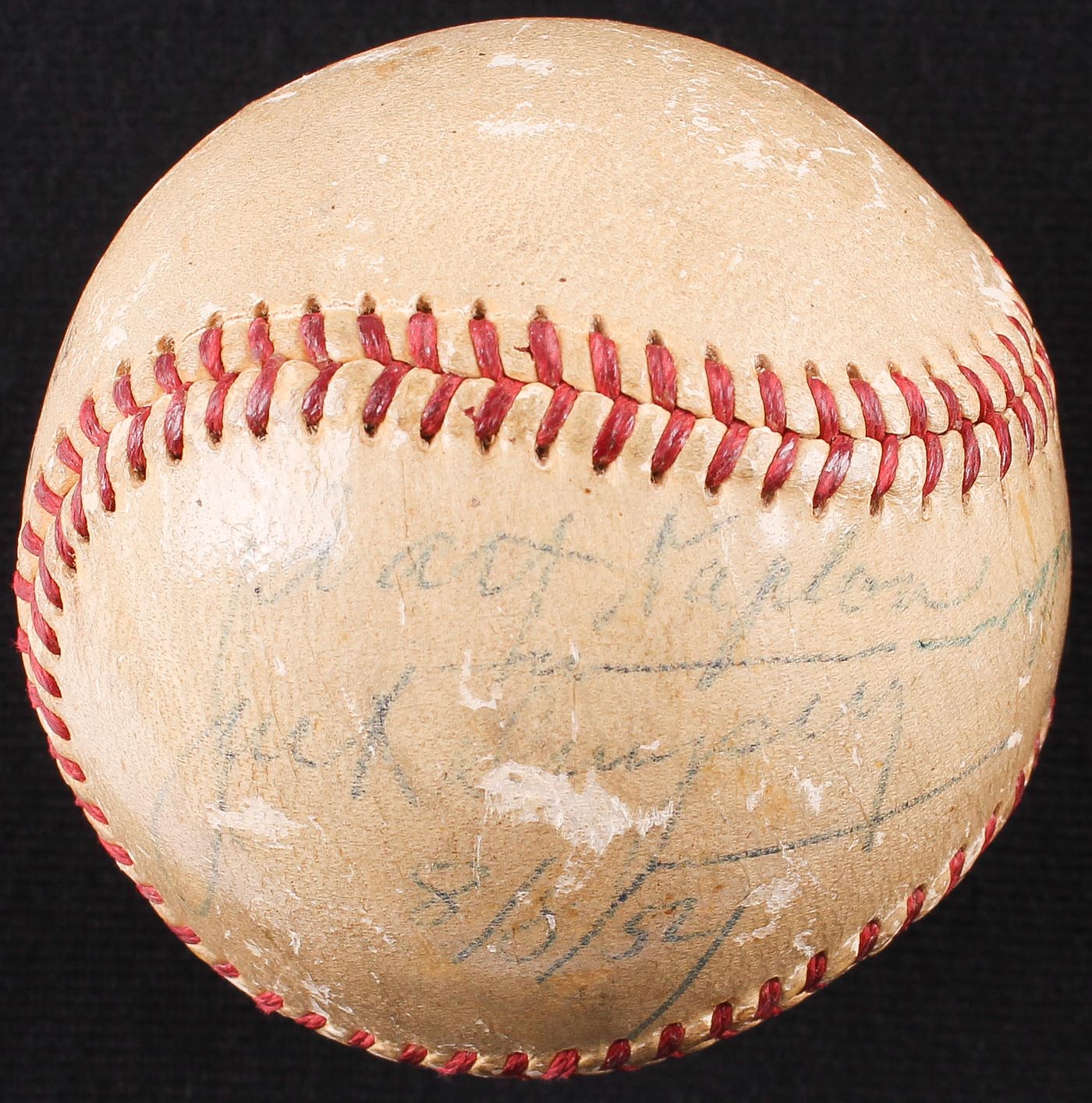 Jack Dempsey & Jocko Conlan Signed ONL Baseball Inscribed "8/8/54" (JSA LOA) at PristineAuction.com Jack Dempsey & Jocko Conlan Signed ONL Baseball Inscribed "8/8/54" (JSA LOA) at PristineAuction.com