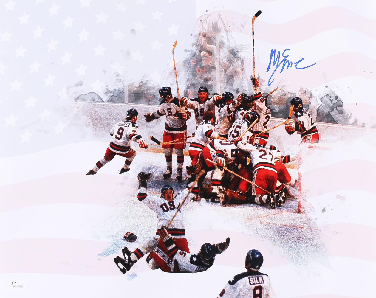 Mike Eruzione Signed Team USA "Miracle on Ice" 16x20 Photo (JSA COA) at PristineAuction.com Mike Eruzione Signed Team USA "Miracle on Ice" 16x20 Photo (JSA COA) at PristineAuction.com