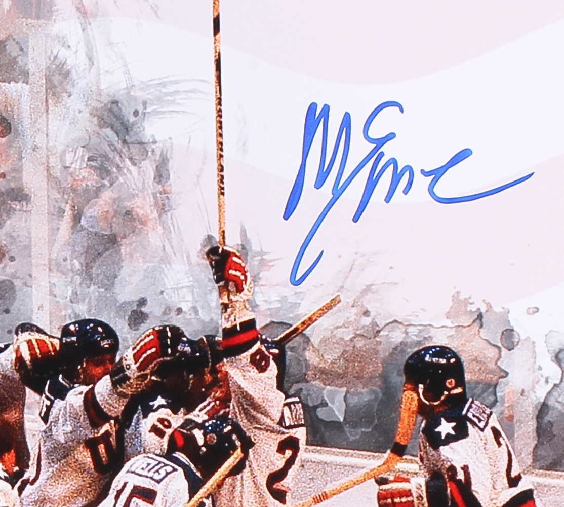Mike Eruzione Signed Team USA "Miracle on Ice" 16x20 Photo (JSA COA) at PristineAuction.com Mike Eruzione Signed Team USA "Miracle on Ice" 16x20 Photo (JSA COA) at PristineAuction.com