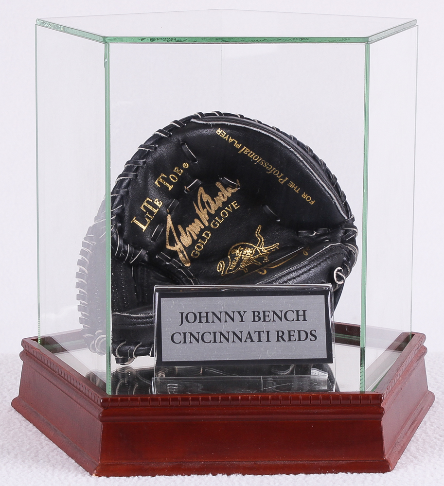 Johnny Bench Signed Rawlings Pro Model Mini Catchers Glove with High Quality Display Case (PSA COA) at PristineAuction.com Johnny Bench Signed Rawlings Pro Model Mini Catchers Glove with High Quality Display Case (PSA COA) at PristineAuction.com