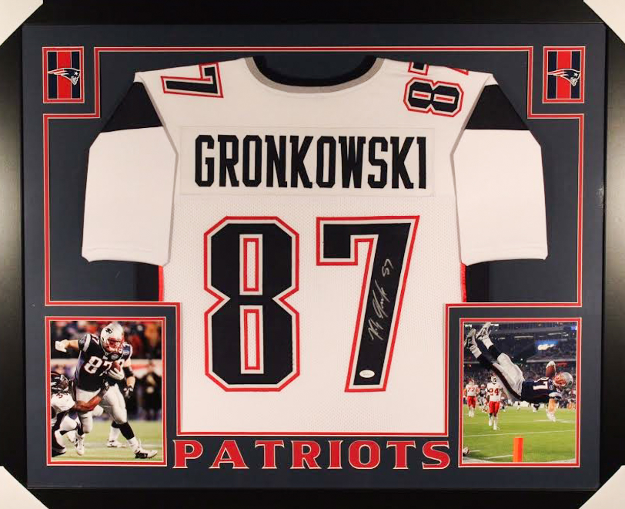 Rob Gronkowski Signed Patriots 35x43 Custom Framed Jersey (JSA COA) at PristineAuction.com Rob Gronkowski Signed Patriots 35x43 Custom Framed Jersey (JSA COA) at PristineAuction.com