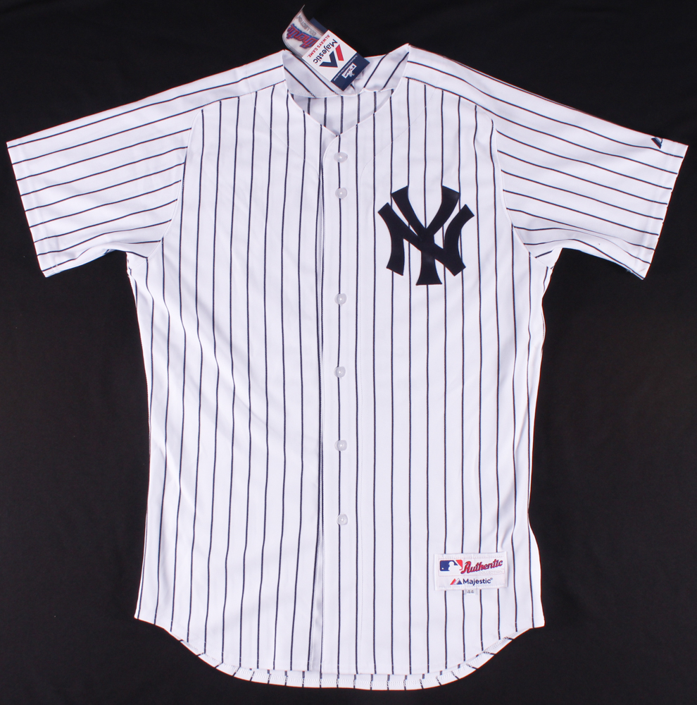 Set of (2) Derek Jeter Signed LE Yankees Majestic Authentic Home & Away Career Highlight Stat Jerseys Out of /22 (MLB Hologram & Steiner COA) at PristineAuction.com Set of (2) Derek Jeter Signed LE Yankees Majestic Authentic Home & Away Career Highlight Stat Jerseys Out of /22 (MLB Hologram & Steiner COA) at PristineAuction.com