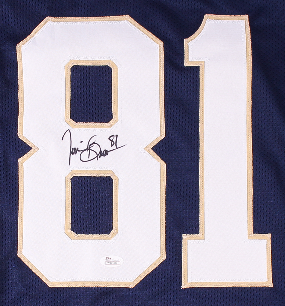 Tim Brown Signed Notre Dame Career Highlight Stat Jersey (JSA COA) at PristineAuction.com Tim Brown Signed Notre Dame Career Highlight Stat Jersey (JSA COA) at PristineAuction.com