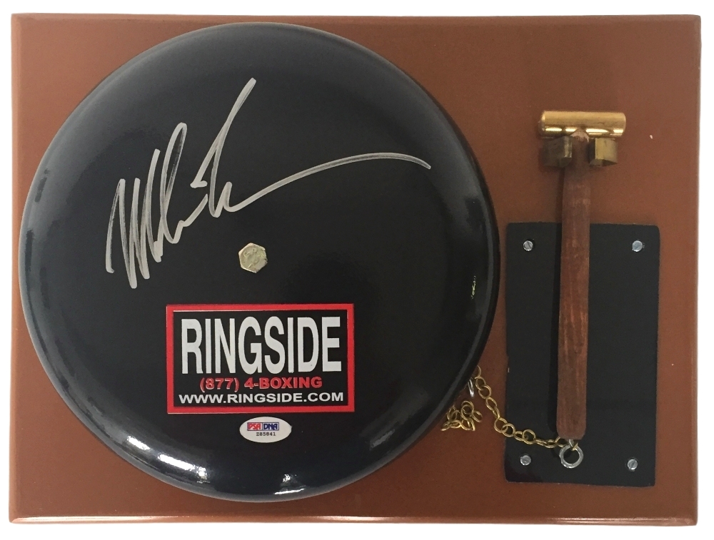Mike Tyson Signed Authentic Full Size Ringside Boxing Bell (PSA COA) at PristineAuction.com Mike Tyson Signed Authentic Full Size Ringside Boxing Bell (PSA COA) at PristineAuction.com