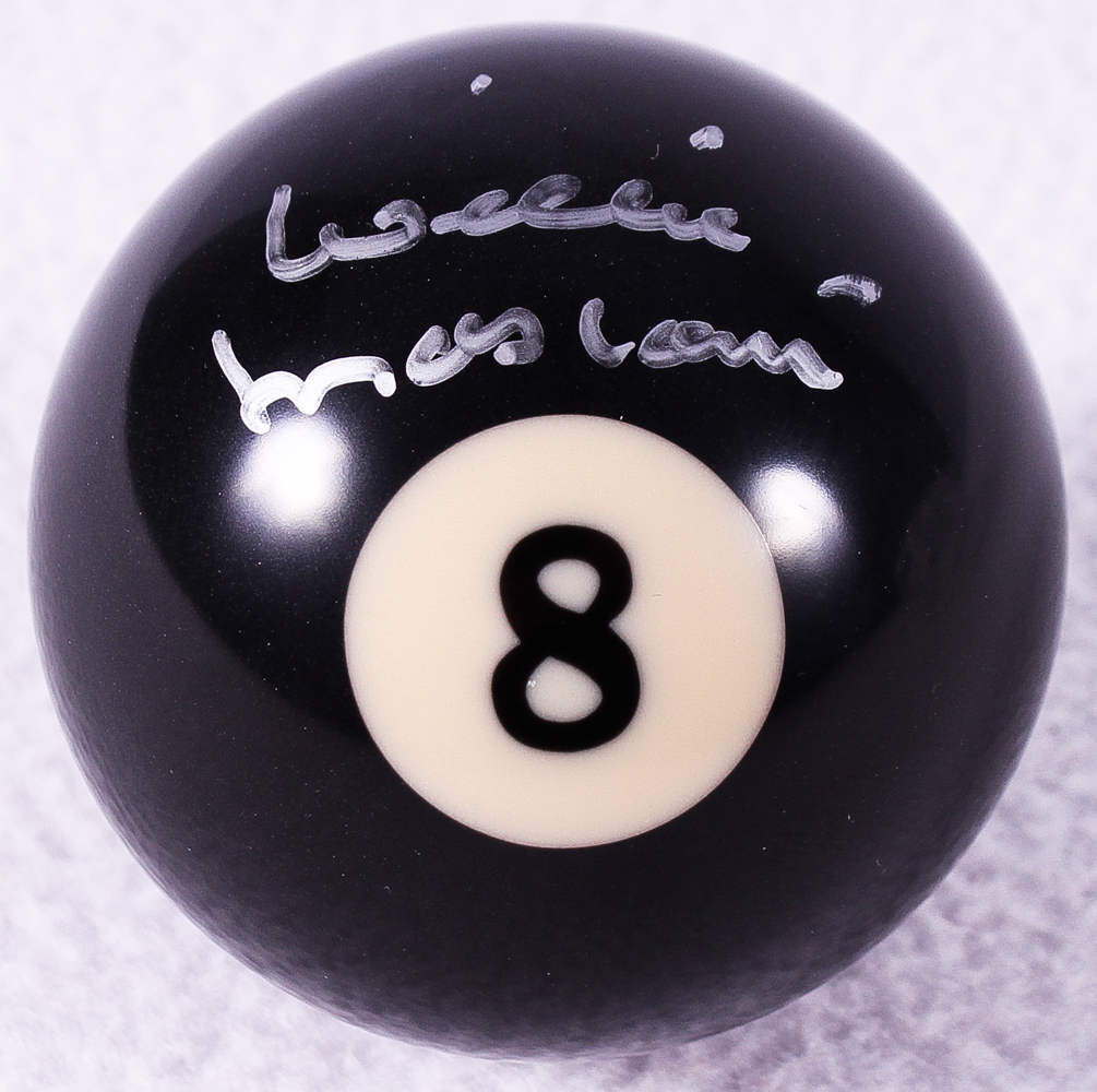 Willie Mosconi Signed #8 Pool Ball (JSA COA) at PristineAuction.com Willie Mosconi Signed #8 Pool Ball (JSA COA) at PristineAuction.com