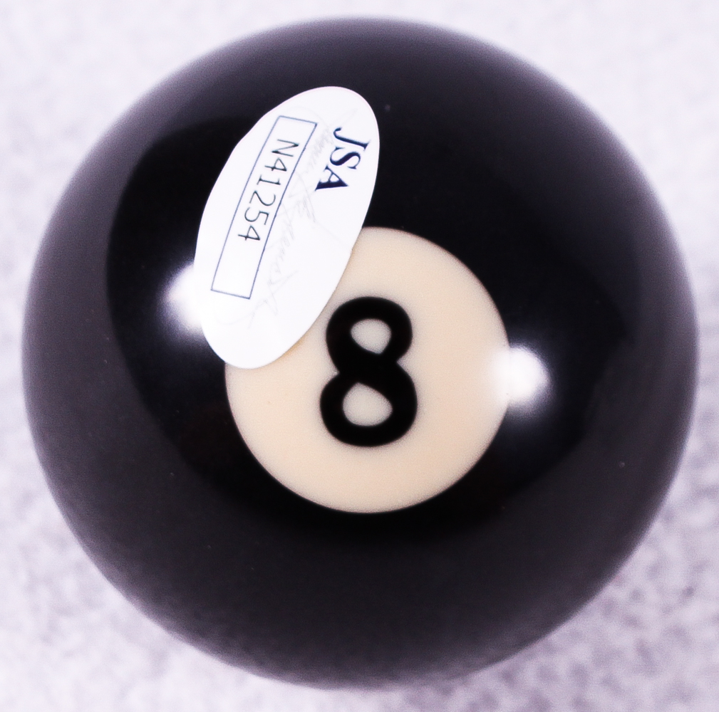 Willie Mosconi Signed #8 Pool Ball (JSA COA) at PristineAuction.com Willie Mosconi Signed #8 Pool Ball (JSA COA) at PristineAuction.com